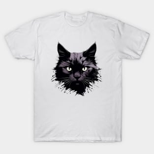 Shadow Cat Face T-Shirt